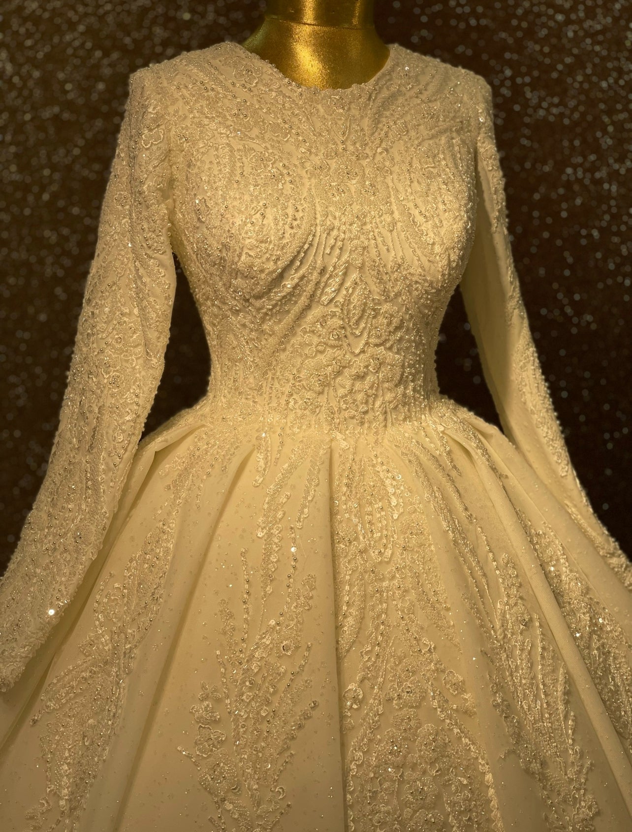 Custom Order Hijab Emboroidered Wedding Dress %50 deposit