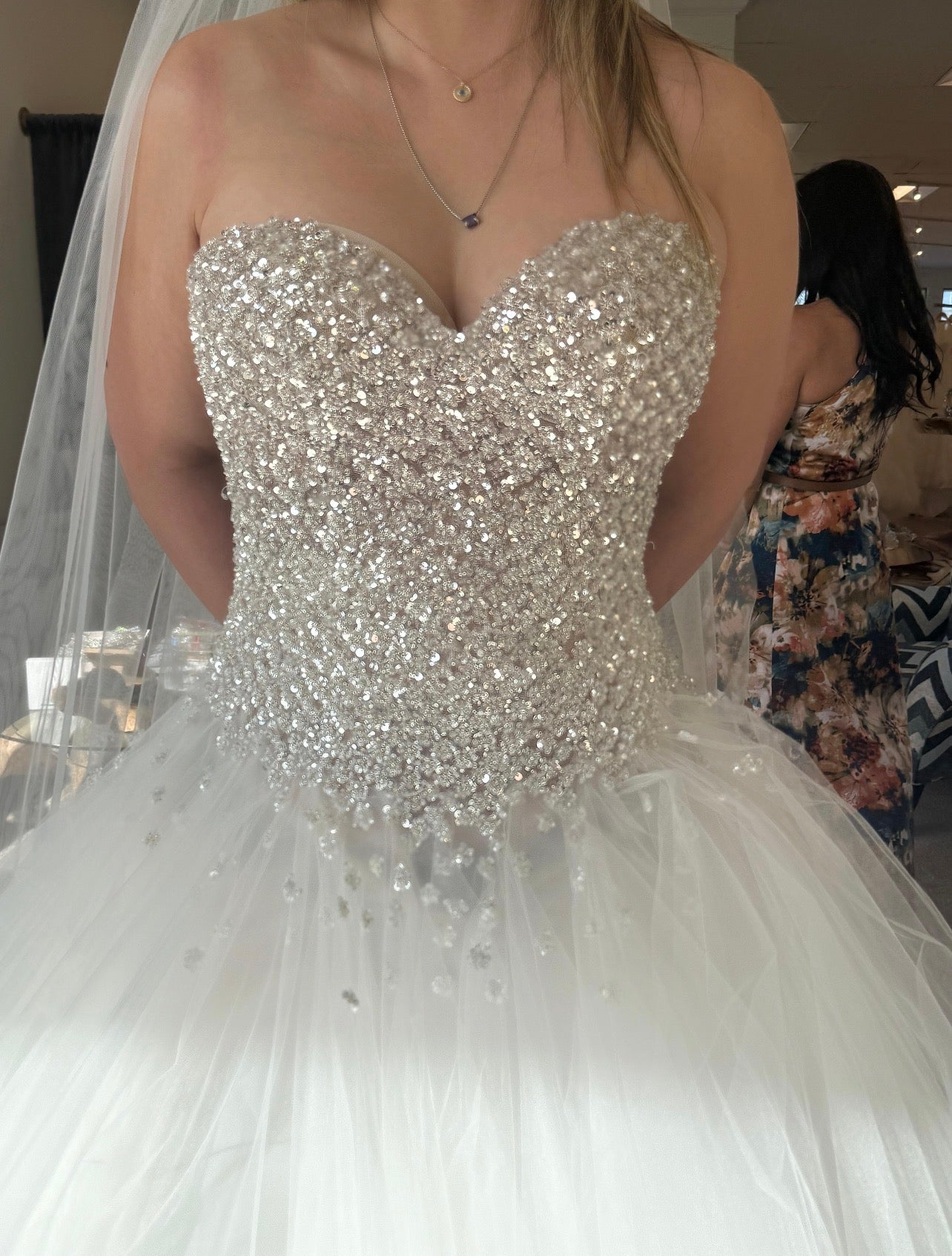 Custom Order Wedding Dress – A-line Styled,V corset, %50 deposit