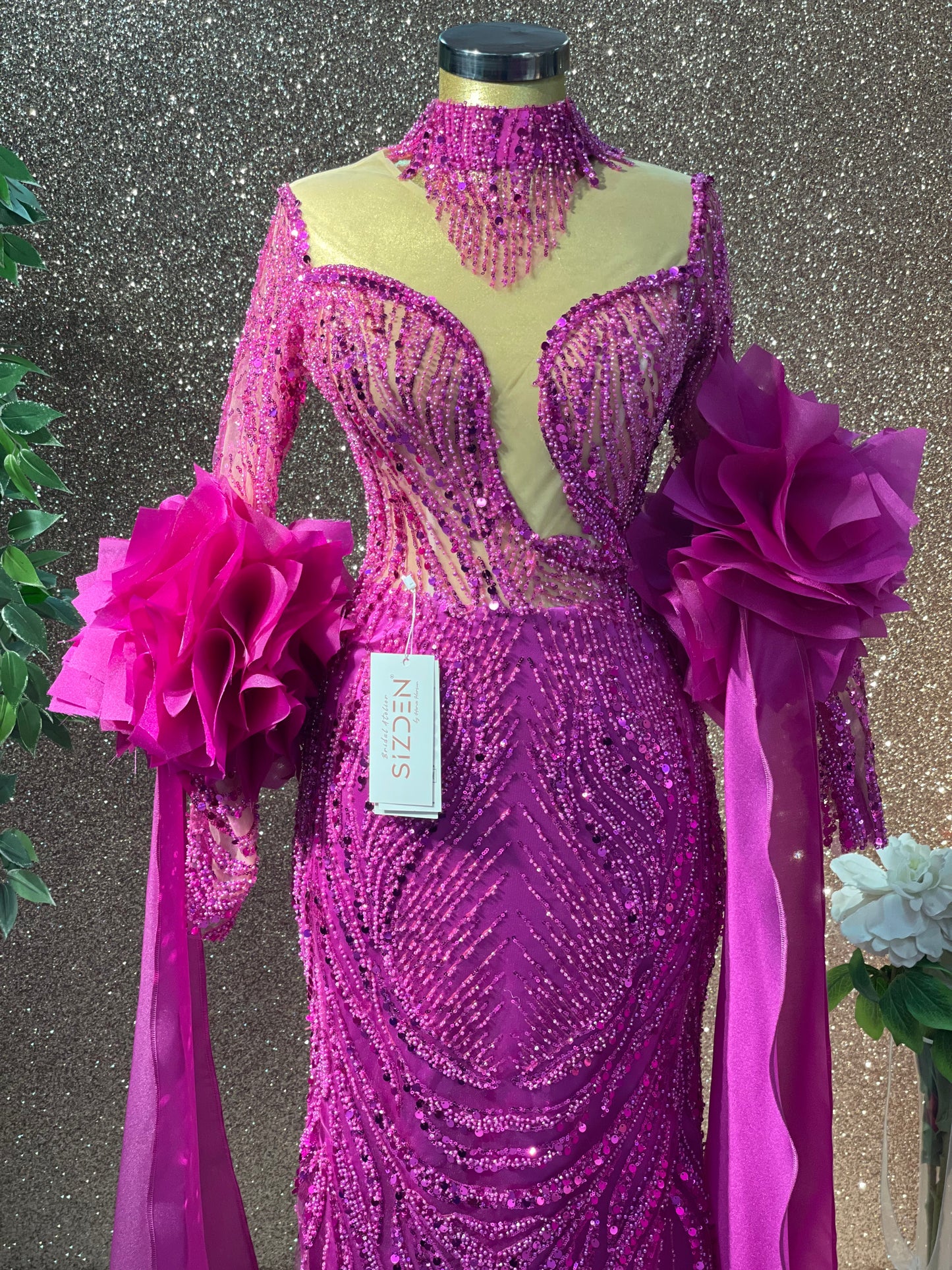 Fuschia Evenin Gown