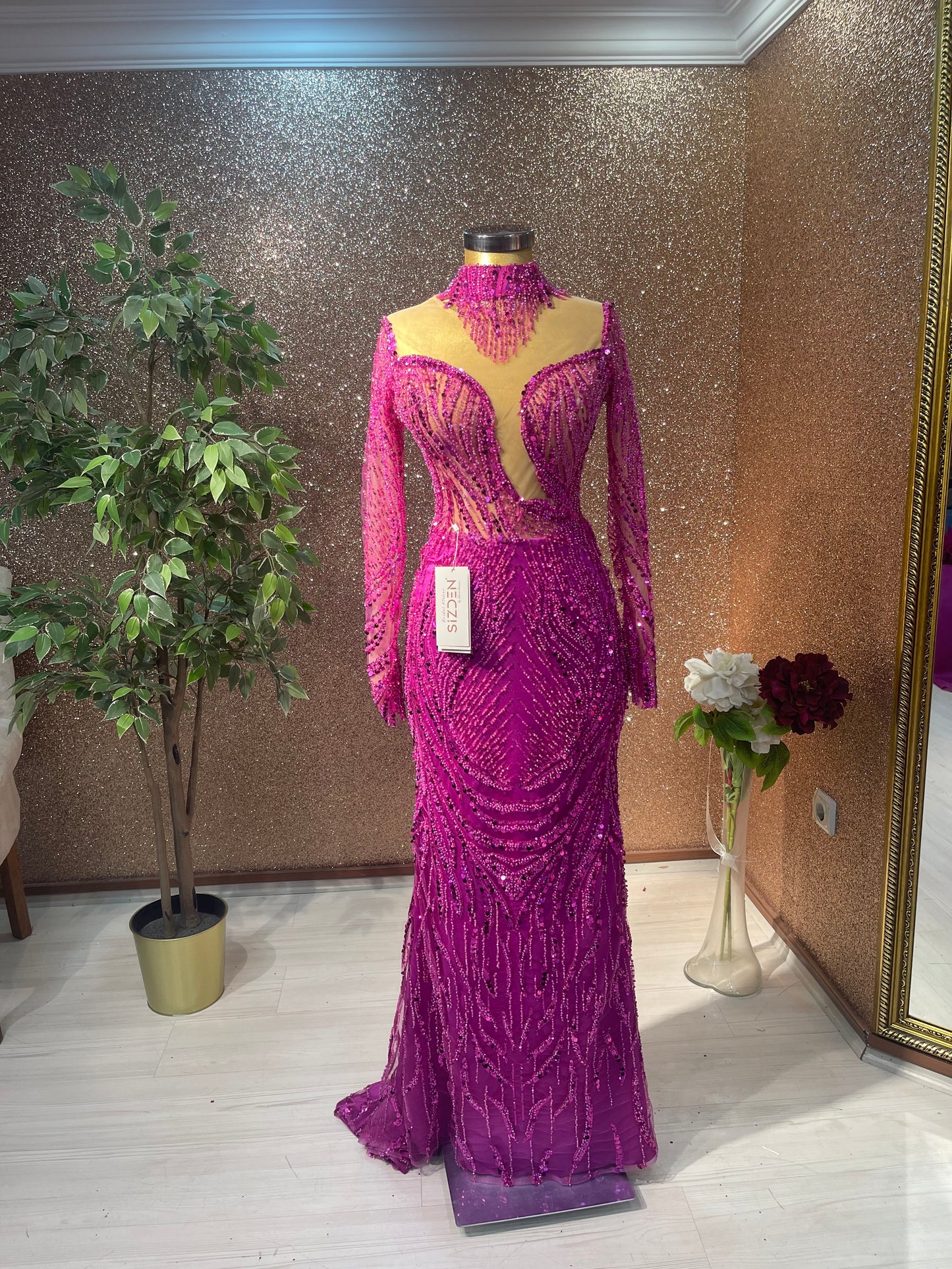 Fuschia Evenin Gown