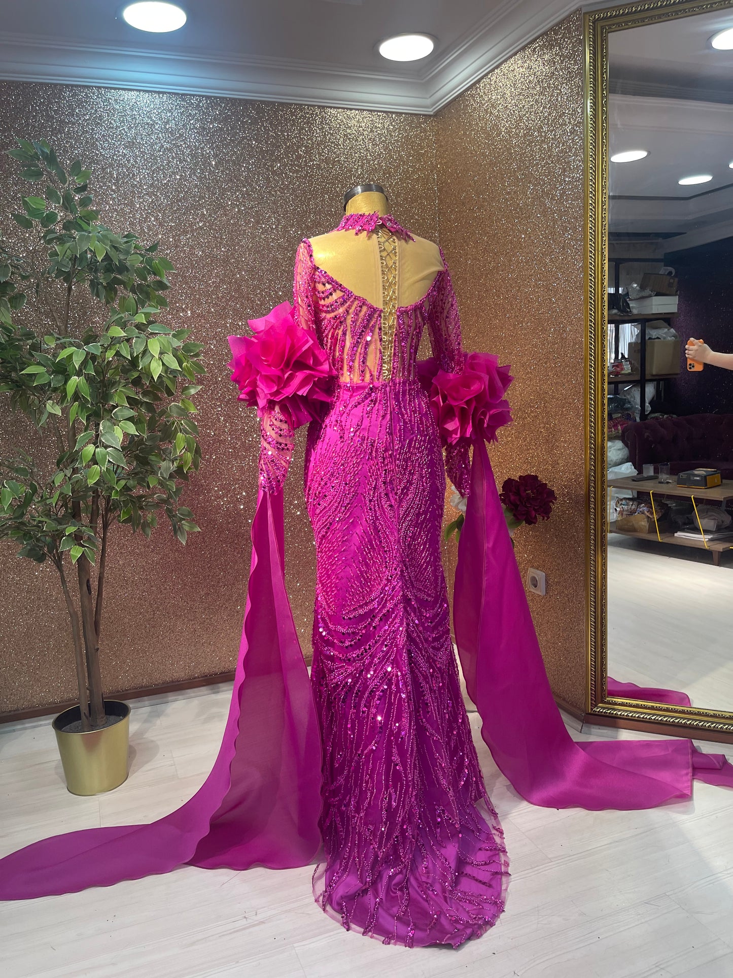 Fuschia Evenin Gown