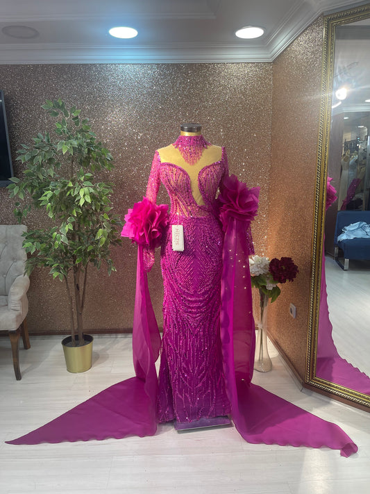 Fuschia Evenin Gown