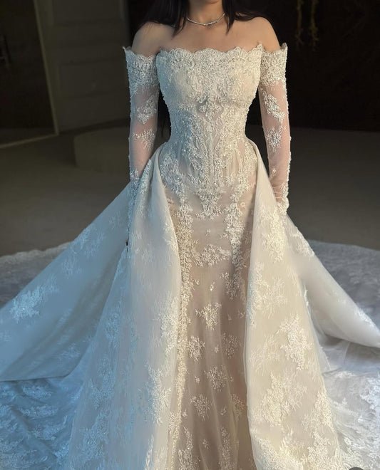 Custom Made Mermaid with detachable Wedding Gown %50 Deposit