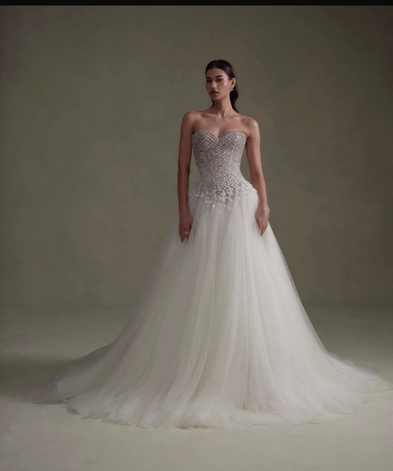 Custom Order Wedding Dress – A-line Styled,V corset, %50 deposit